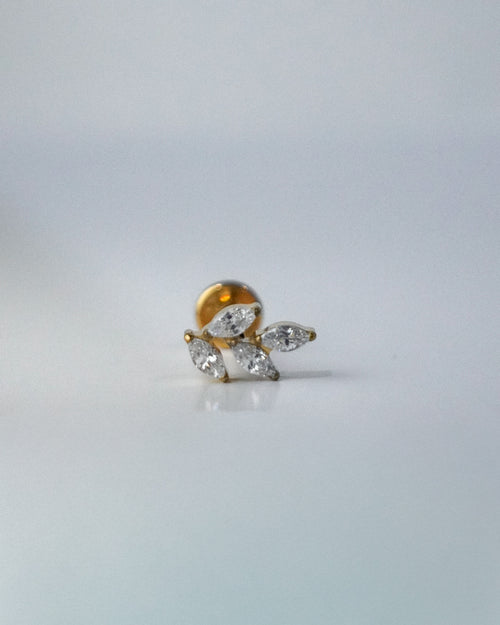 Piercing Hoja Dorado