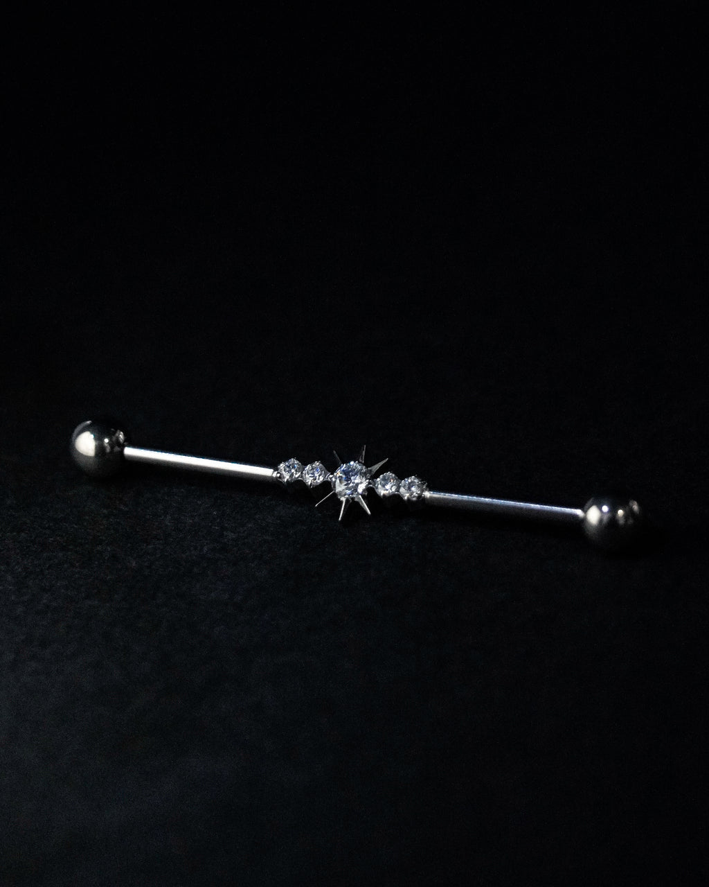 Piercing Industrial Estrella Plateado