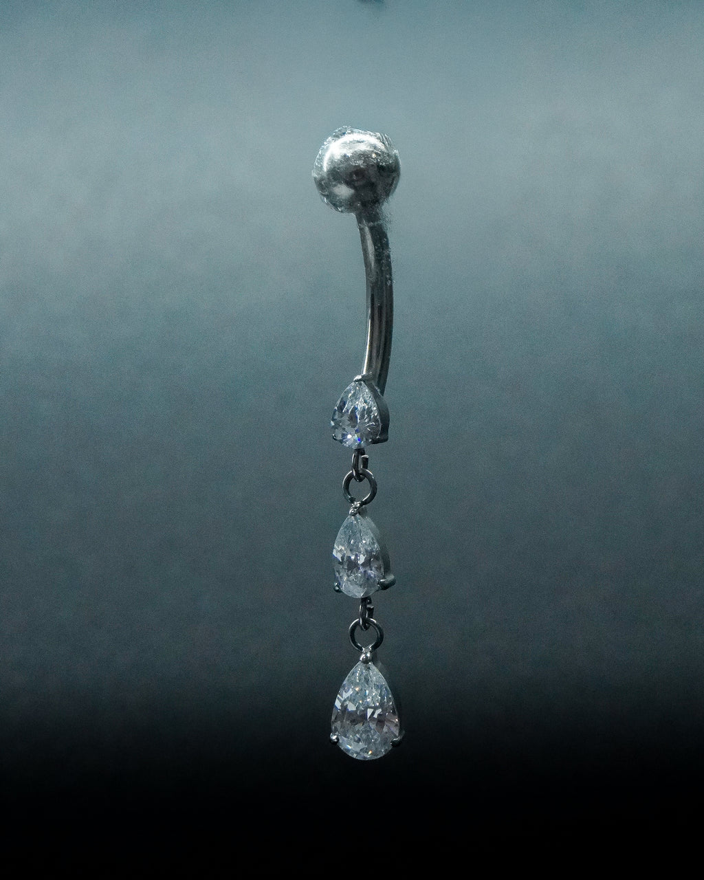 Piercing Ombligo Cadena Plateado