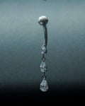 Piercing Ombligo Cadena Plateado