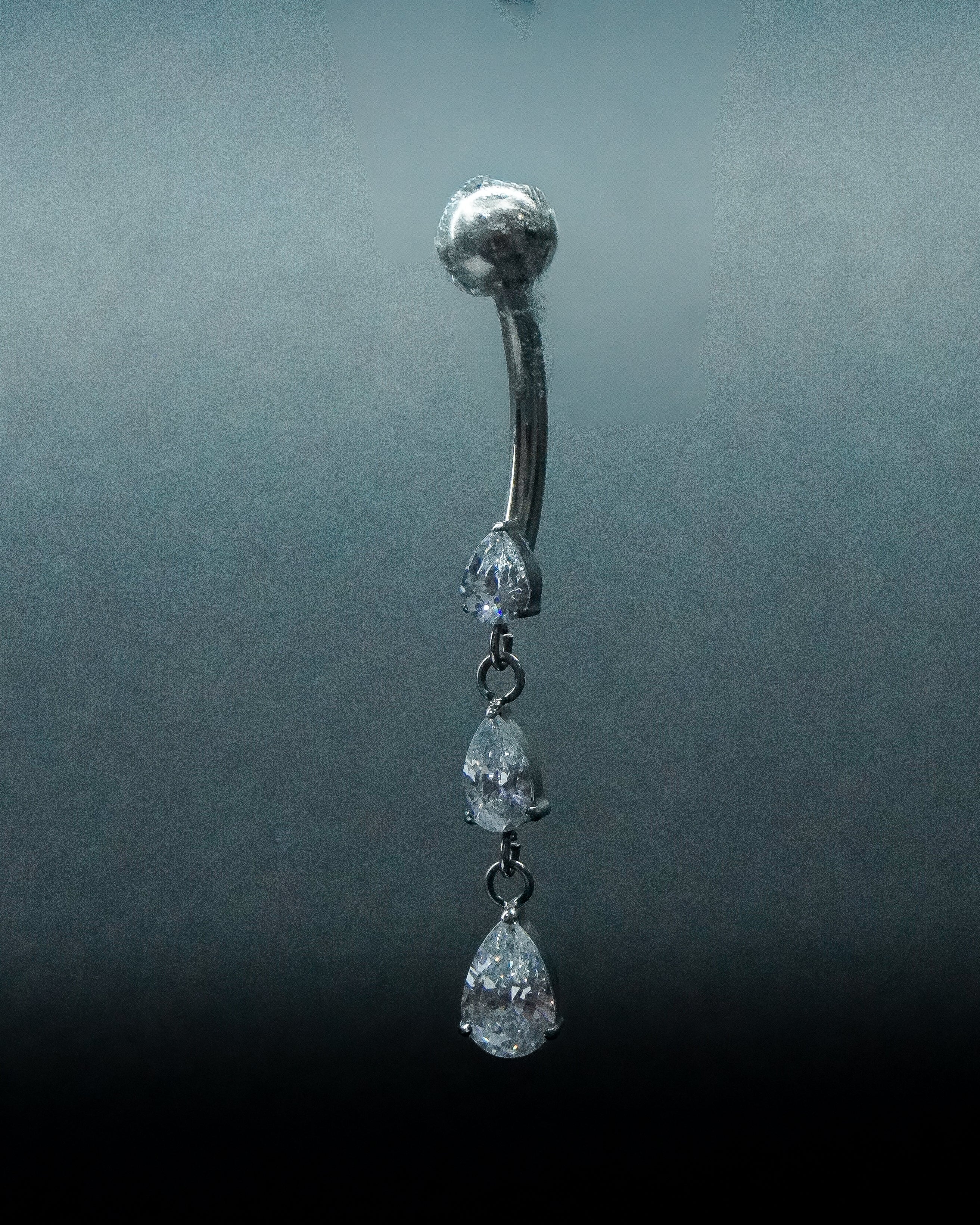 Piercing Ombligo Cadena Plateado