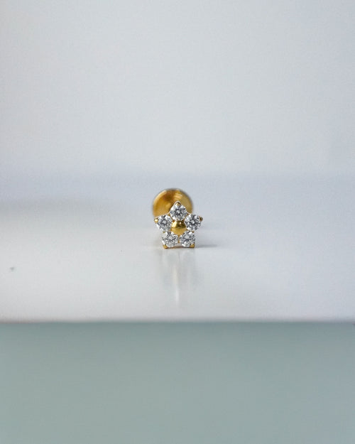 Piercing Flor Dorado