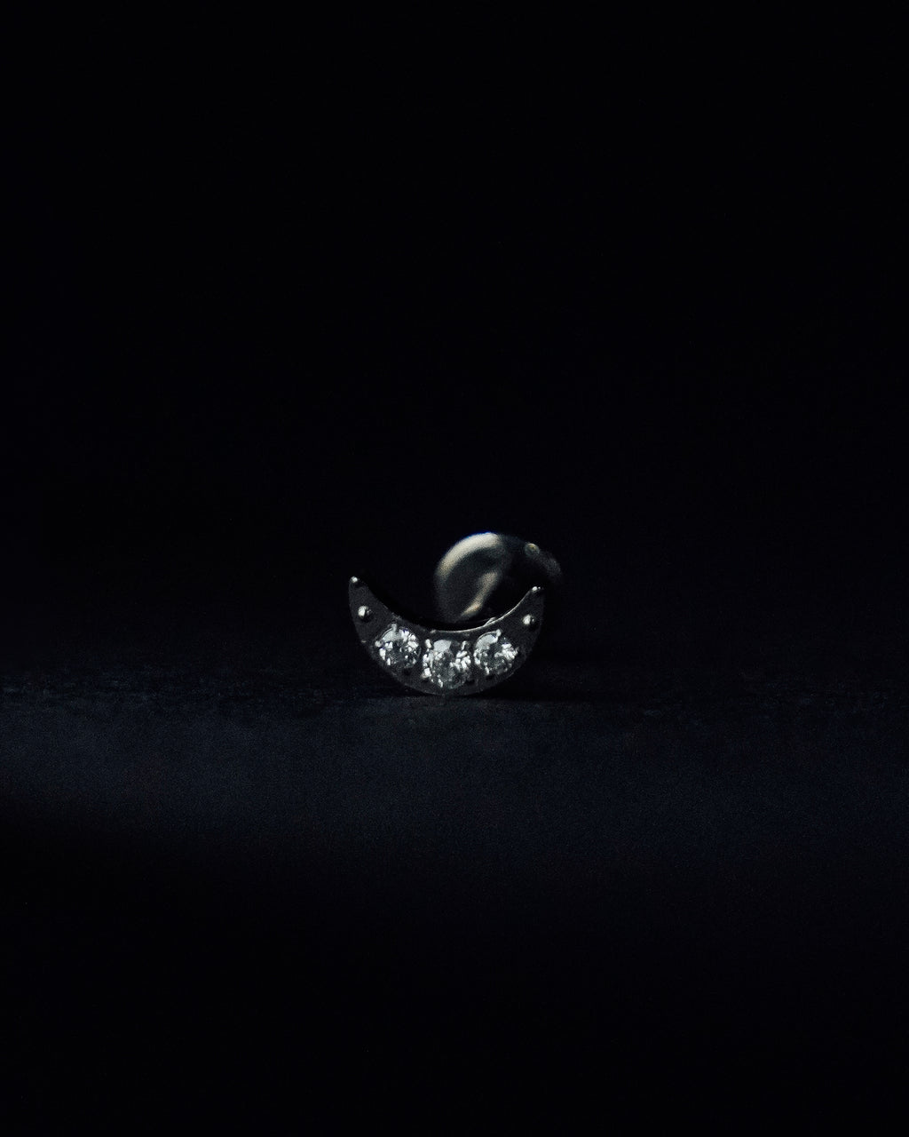 Piercing Luna Plateado