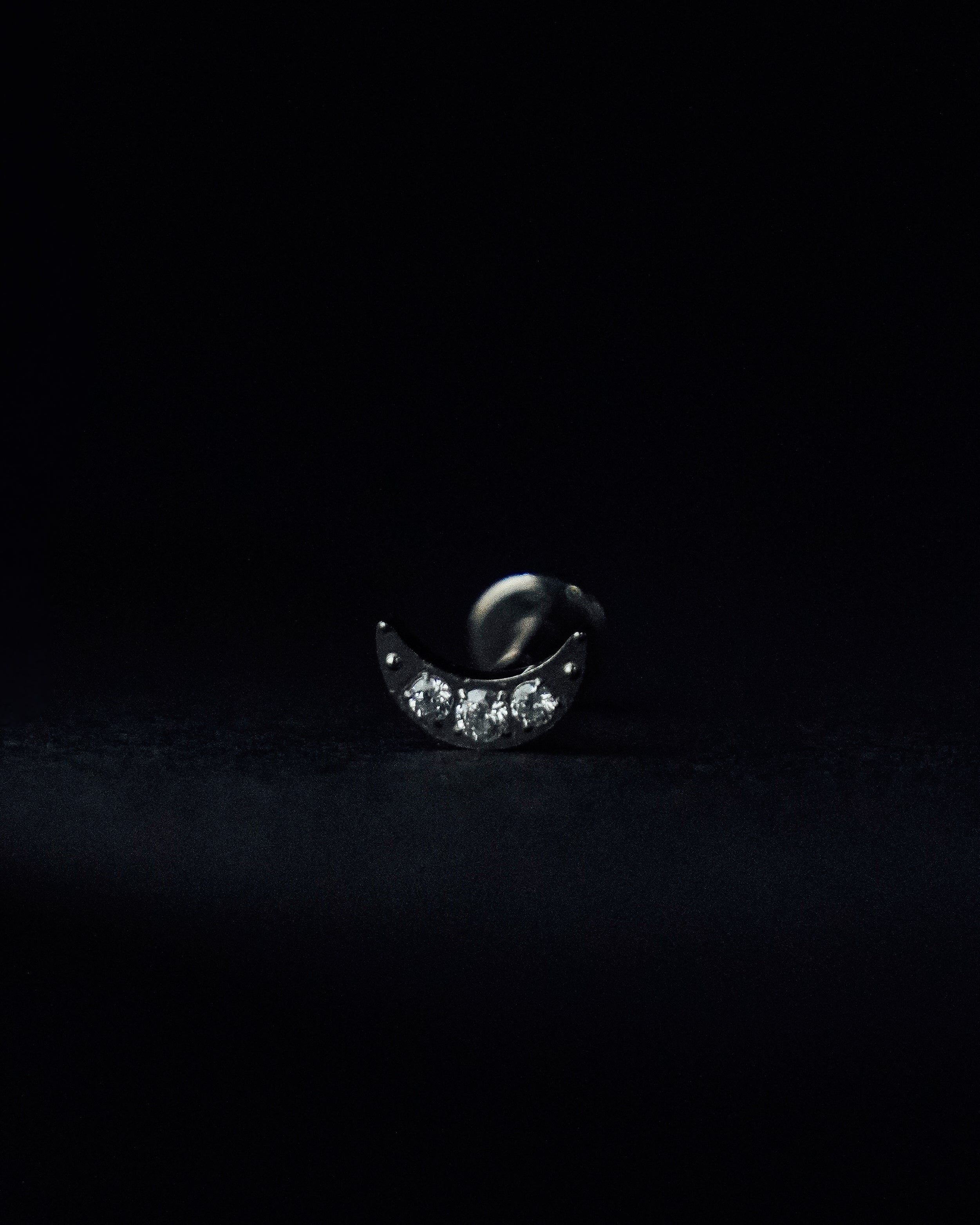Piercing Luna Plateado