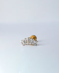 Piercing cinco cristales dorado