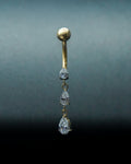 Piercing Ombligo Cadena Dorado
