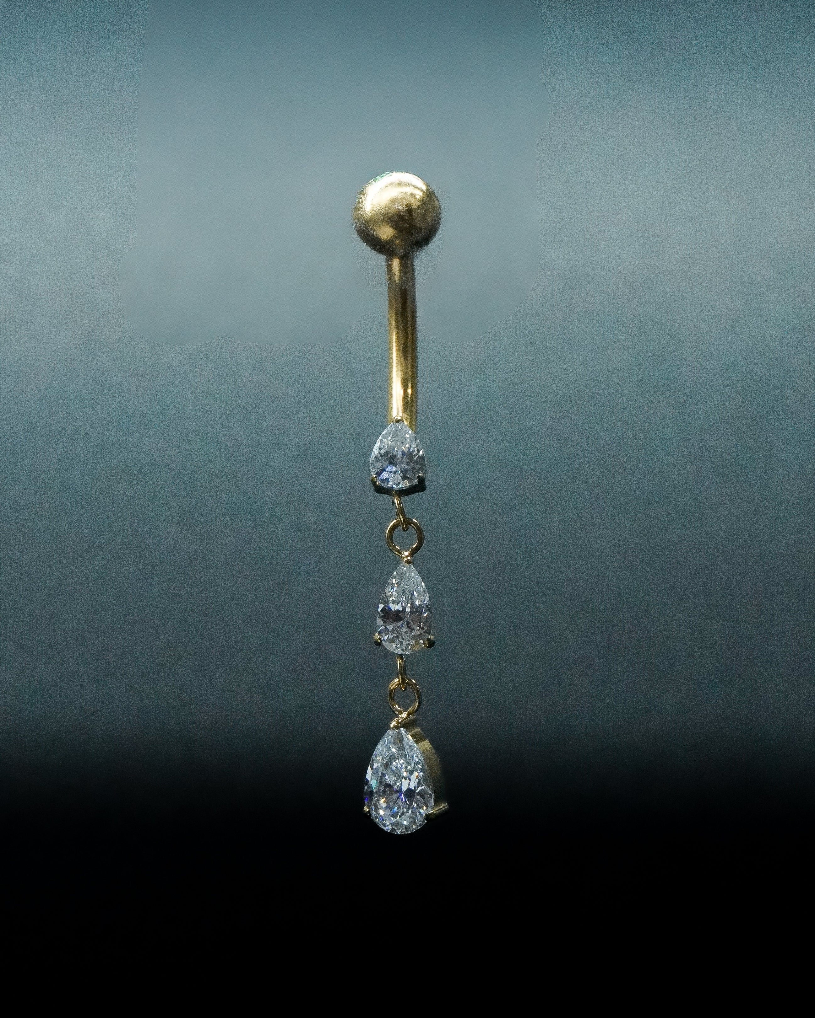Piercing Ombligo Cadena Dorado